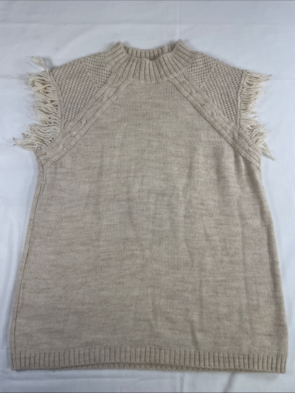 Alpaca merino Fringe knit S